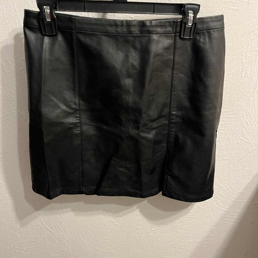 Forever 21 Black Leather Skirt Night Out